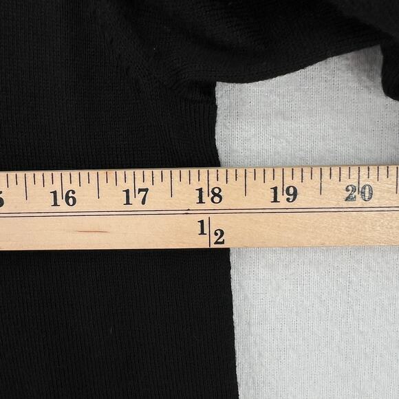 EILEEN FISHER Merino Jersey V-neck Layering Dress Womens Medium Black NWT Flawed - Picture 12 of 14